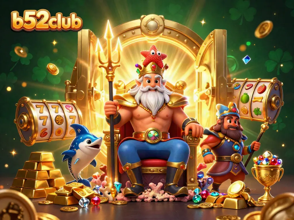 Engage with vibrant slots and treasures at b52club, featuring Neptune's palace of riches.